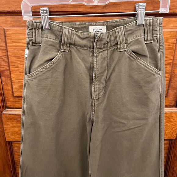 Citizens of Humanity Paloma Utility Trousers Tea Leaf Green sz 23 $248 NWOTs - Picture 6 of 16